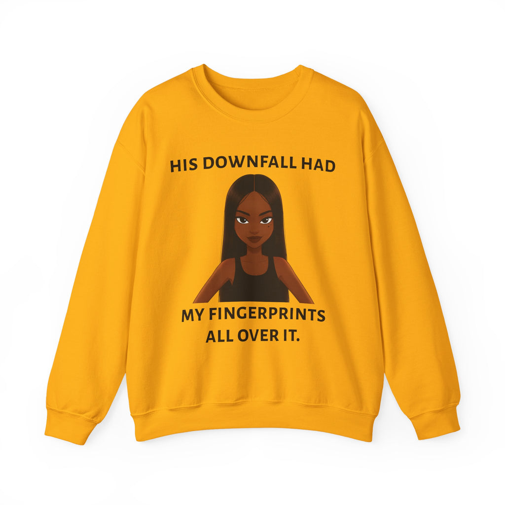"his downfall" Graphic Crewneck Sweatshirt