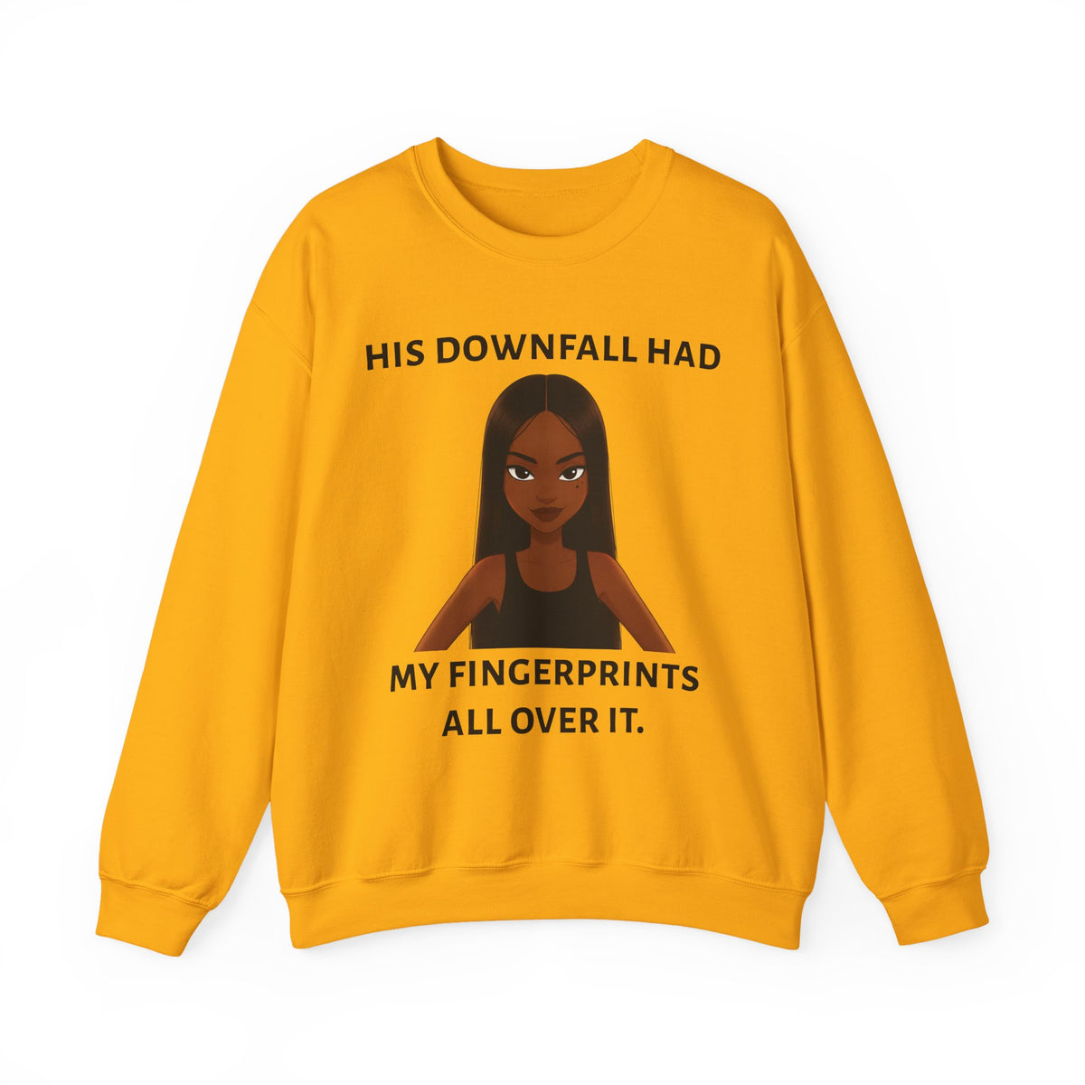 "his downfall" Graphic Crewneck Sweatshirt
