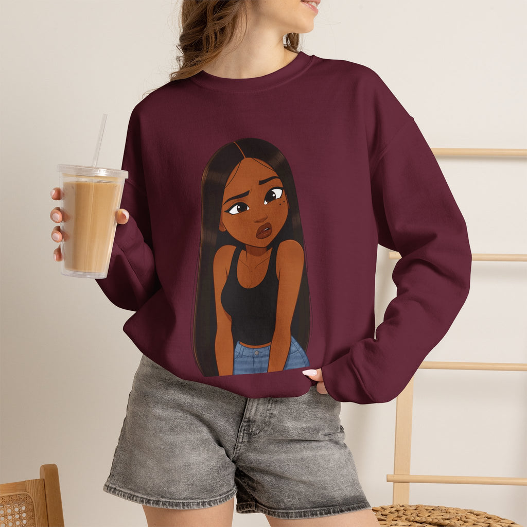 "???" Graphic Crewneck Sweatshirt