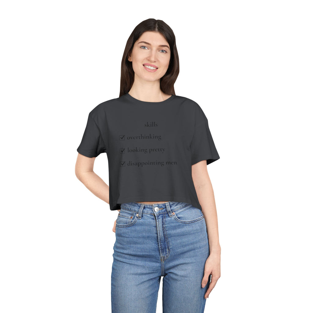 "Skills" Minimalist Cropped T-Shirt