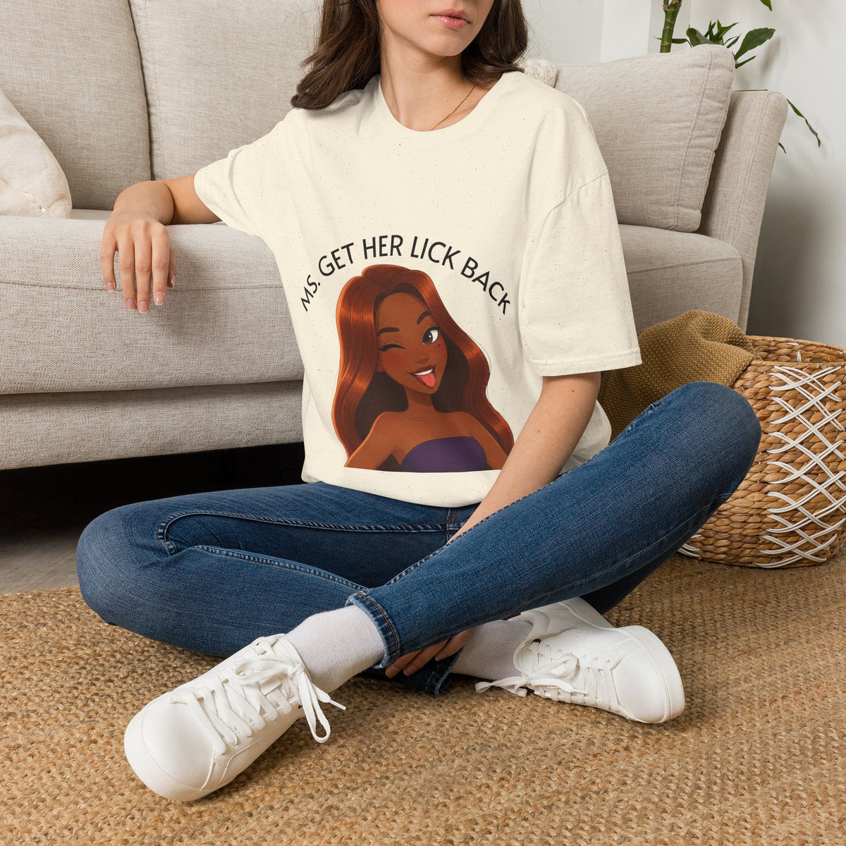 Ms. Get Her Lick Back "Mavi" T-Shirt — Graphic Tee for Women