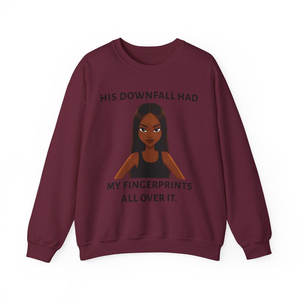 "his downfall" Graphic Crewneck Sweatshirt
